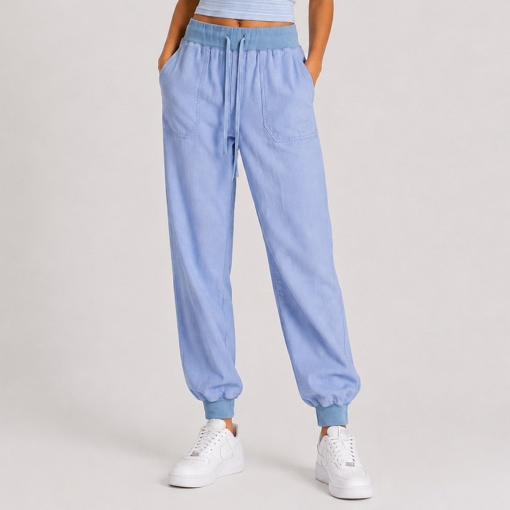 Vineyard Vines Womens Blue Linen Blend Jogger Pants 2P0374 Size S